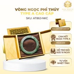 Vòng Ngọc Phỉ Thúy Type A Xanh Băng Cao Cấp AT863-NKC