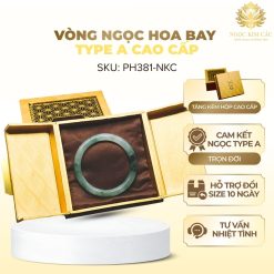 VÒNG NGỌC PHỈ THÚY TYPE A - HOA BAY LỤC